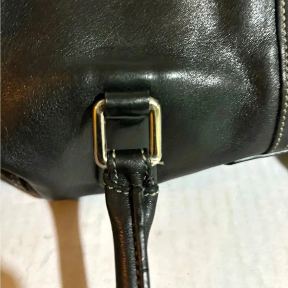 Coach vintage black leather shoulder handbag - Picture 9 of 12